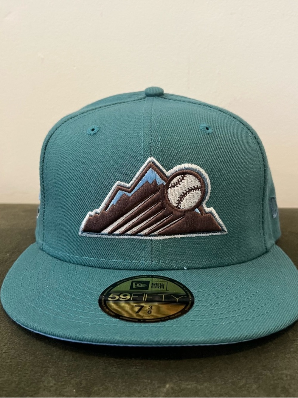 New Era 59FIFTY Colorado Rockies 20th Anniversary Teal Fitted Cap - Size 7 3/8
